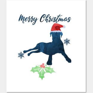 Merry Christmas Great Dane - Santa Claus Posters and Art